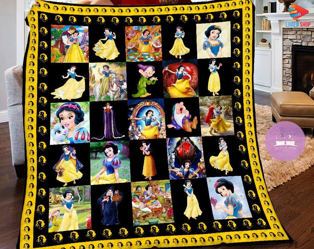 Magic Kingdom Snow White Blanket Princess Snow White Fleece Etsy
