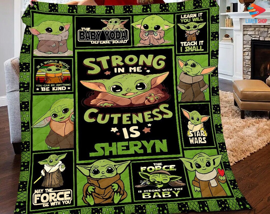 Personalized Baby Yoda Grogu Blanket Grogu Baby Yoda Fleece Etsy