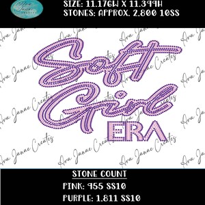 Soft Girl Era - Digital Rhinestone Template - SVG File - 10ss
