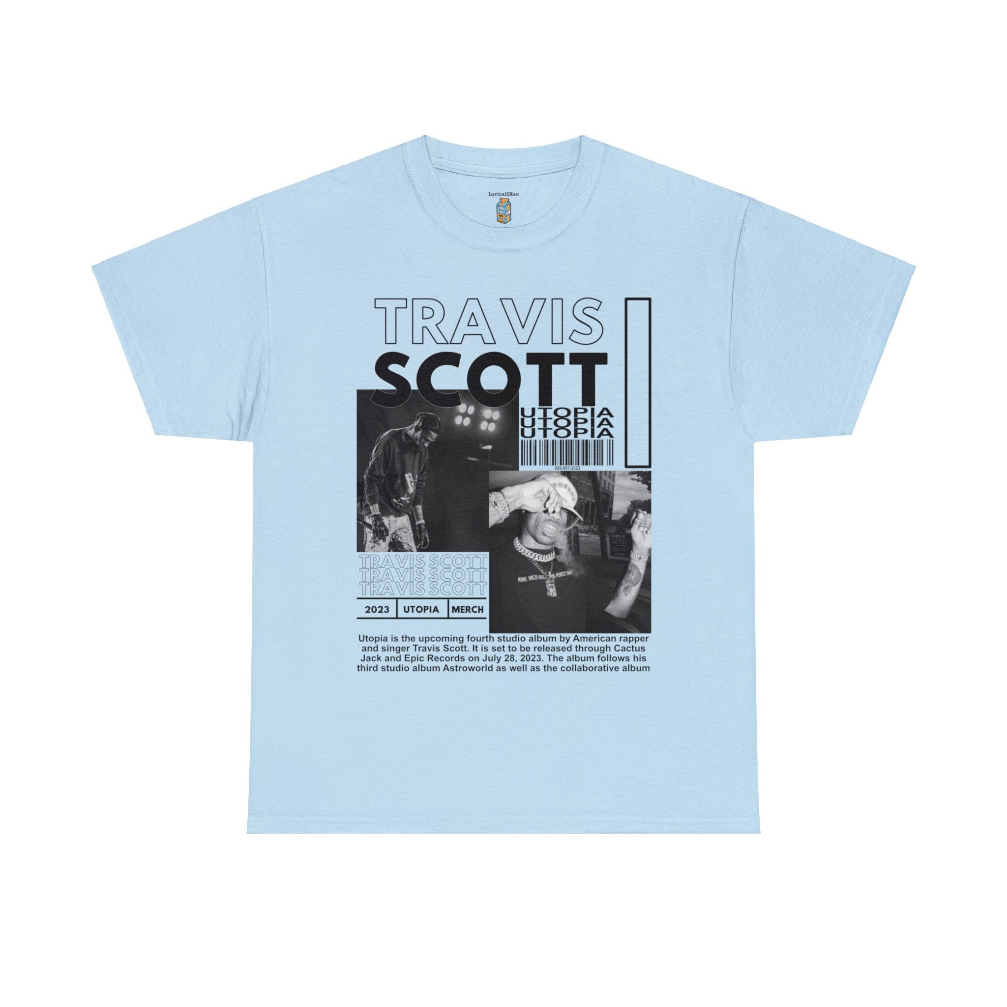 Travis Scott T-shirt Hiphop Shirt Utopia Tshirt Fan Made Travis Scott T-shirt Hiphop Shirt Utopia Tshirt Fan Made