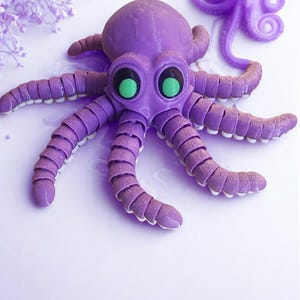 7&quot; Span Lifelike Articulated Octopus | Sensory Stress Relief Companion | Fidget Toy | 3D Printed Octopus