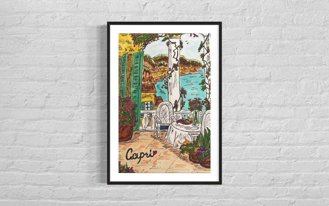 Capri Postcard - Capri Italy - Etsy