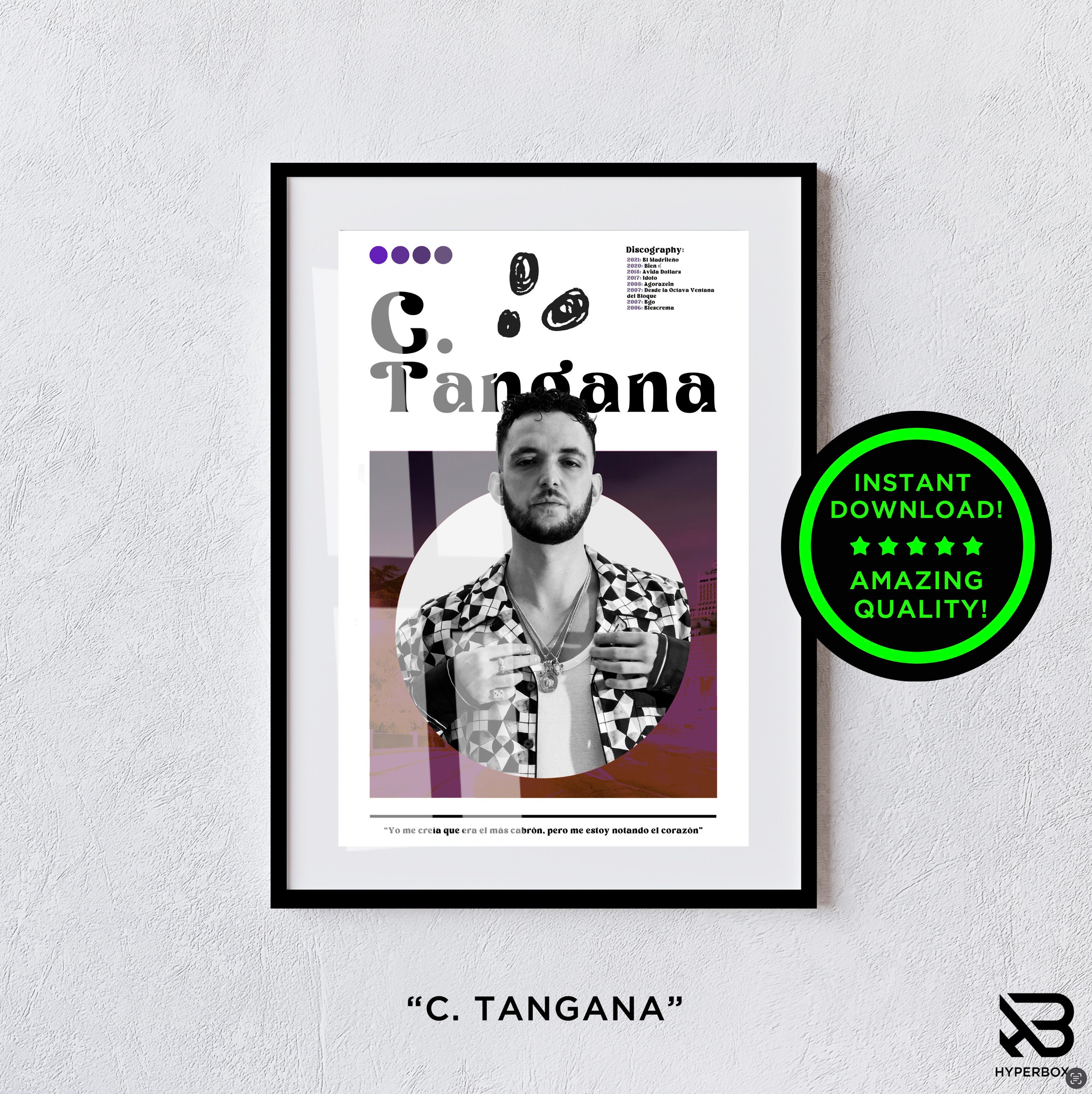 Vinilo para iPhone con la obra «El madrileño cover - C. Tangana» de  Currito92