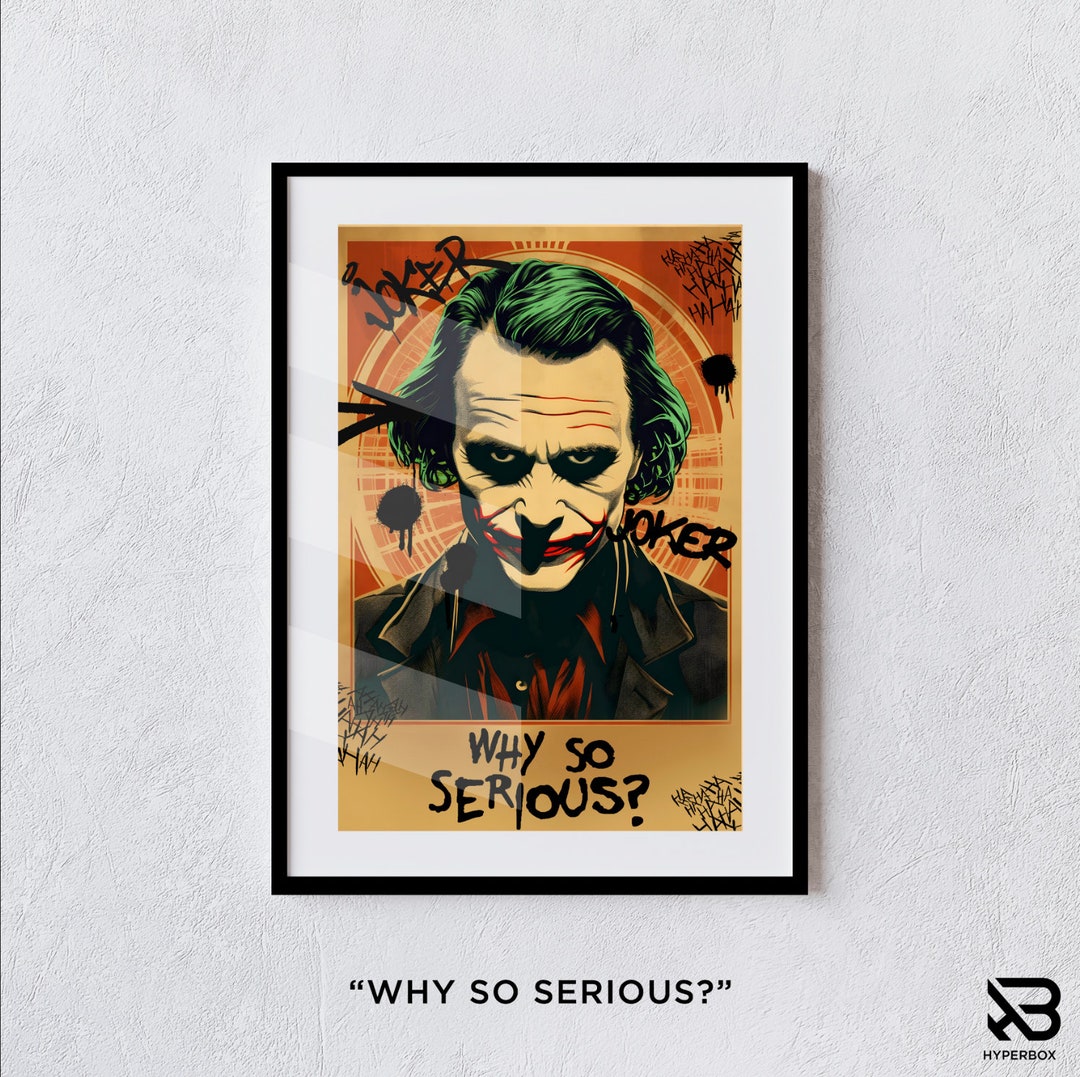 Why so Serious Joker Wall Art the Joker el Guasón the Etsy