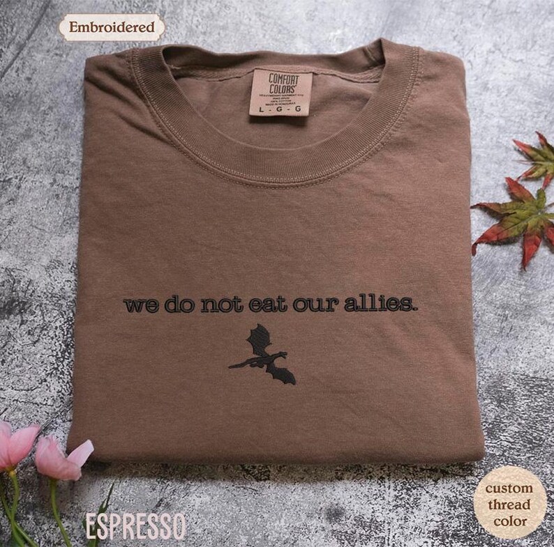 a t - shirt with the words we do not eat our allies on it