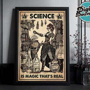 Science Is Magic That&#39;s Real Digital print, Science Art Print, Science Wall Art, Science Gift, Science Classroom Decor, Science Art print