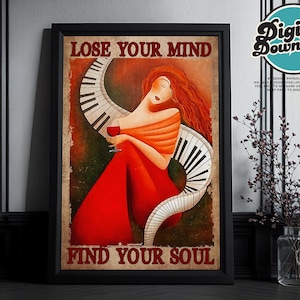 Lose Your Mind Find Your Soul Vintage Poster, Lose Your Mind Print, Vintage Music-Inspired Wall Art, Retro Poster Print, Music Retro Poster