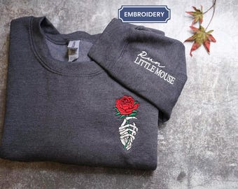 Run Little Mouse Sweatshirt, Haunting Adeline Shirt, Dark Romance Merch, Smut Reader, Women's Book Lover Gift, Rose Skeleton Comfort Shirt