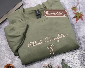 Embroidered Eldest Daughter Showgirl era Shirt, Ferris Wheels, Kisses, Lilacs, Gift for Mom
