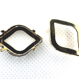 Article 4230 23x15mm Anti-nickel allergenic frame; Rhodium plate 1pc