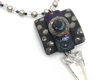 Article 6480 39mm Austrian crystal; Crystal Spike Pendant