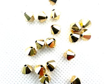 Article 5328 6mm Austrian Crystal; Crystal Aurum 2x 18pc