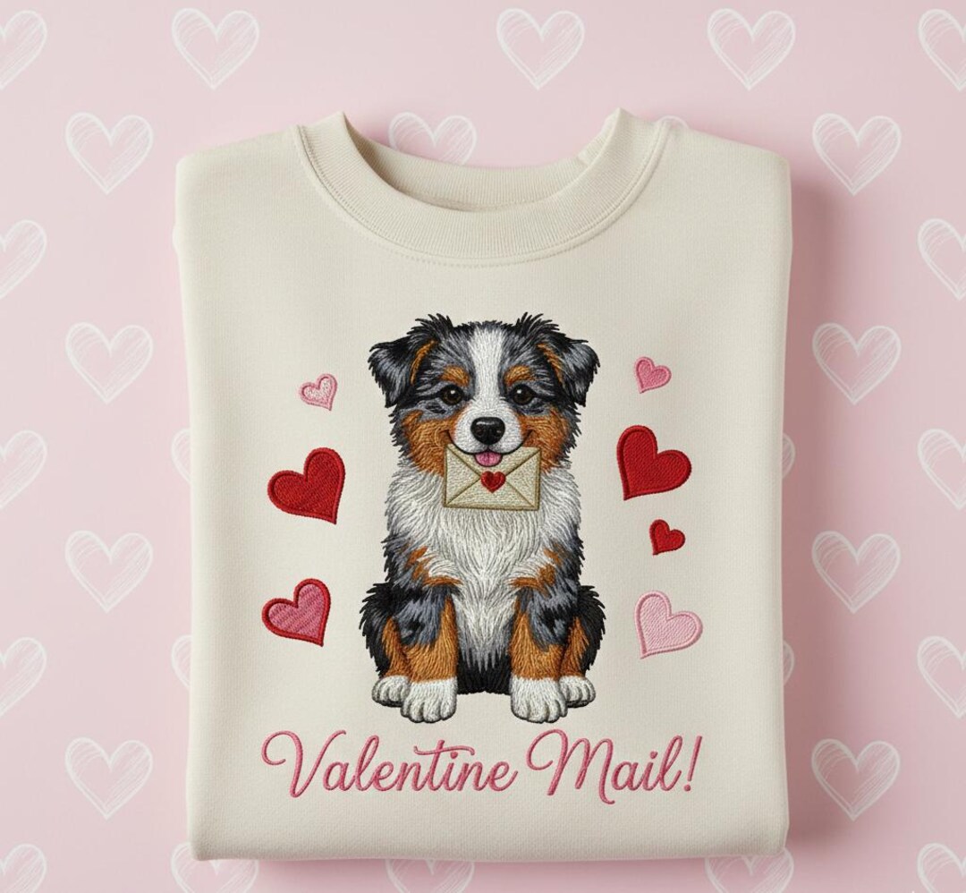 Valentine Mail Cute Puppy Illustration Dog Holding Love Letter Romantic ...