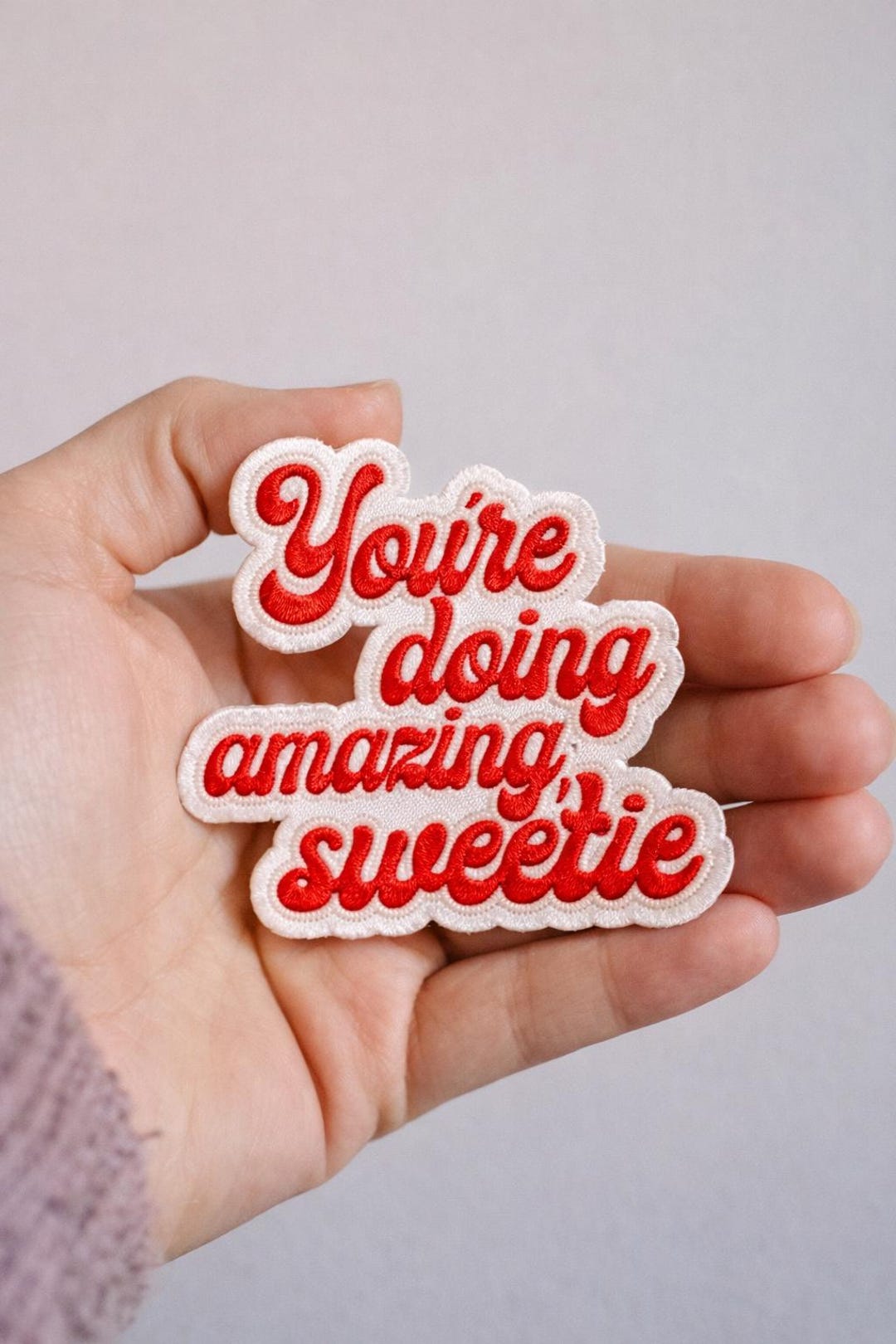 Custom You Are Doing Amazing Embroidered Patch Positive Quote Patch ...