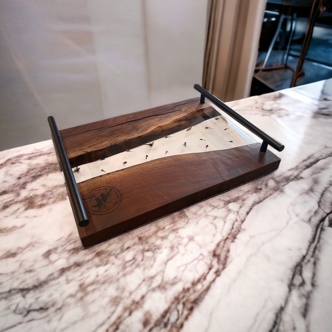 Fly Fishing Charcuterie Serving Board Etsy