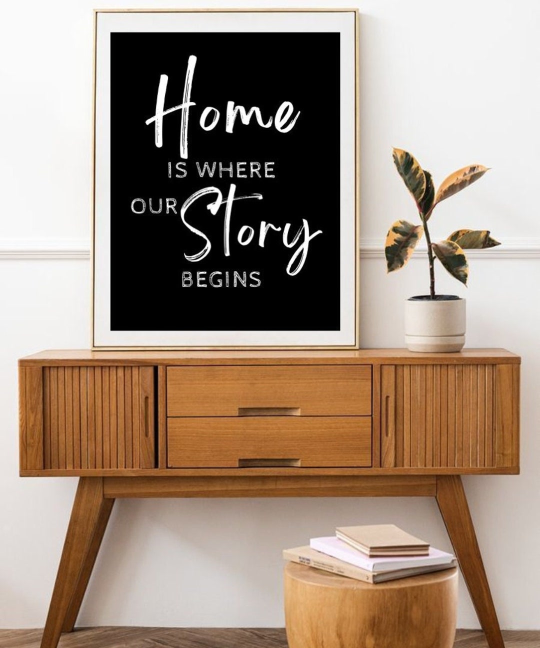 Modern Simple Minimal Wall Art Black and White Simple Quote Art Living ...