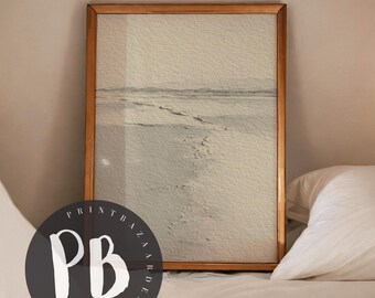 Impression minimaliste de paysage désertique, art mural croquis vintage (téléchargement numérique)