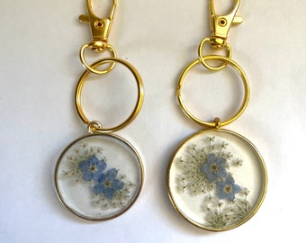 Forget Me Not keychain, child loss gift, miscarriage gift, flower keychain, flower wedding gift, bridesmaid gift, mother loss, grief, brijo