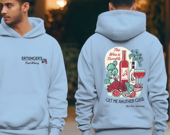 Sudadera con capucha Schitts Creek Wine // Moira Rose para Ertlinger&#39;s Fruit Wine de doble cara // Tallas S - 5XL