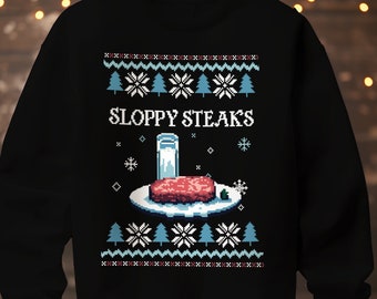 Sloppy Steaks Ugly Christmas Sweater: ITYSL Holiday Style