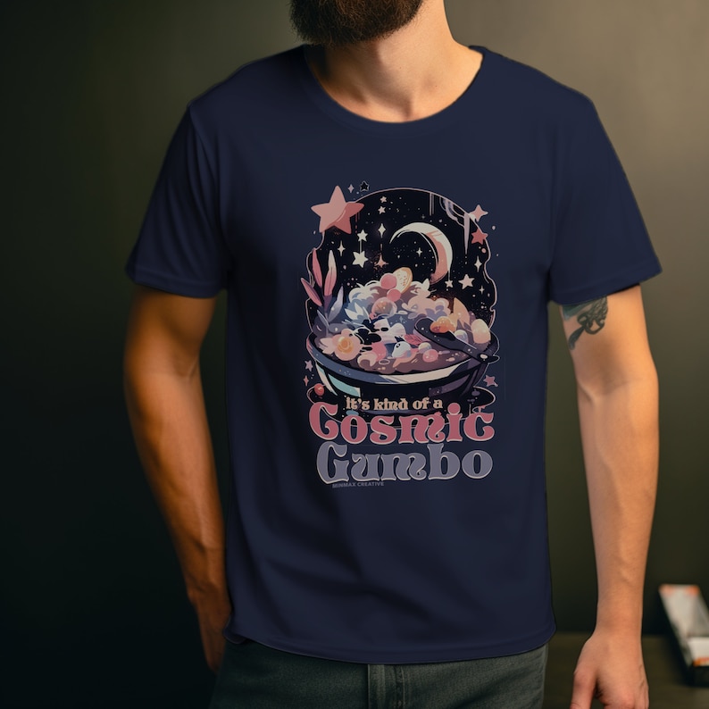 Cosmic Gumbo Shirt ITYSL T-shirt Unisex Cotton Shirt I Think You Should Leave Gift For Him or Her Navy