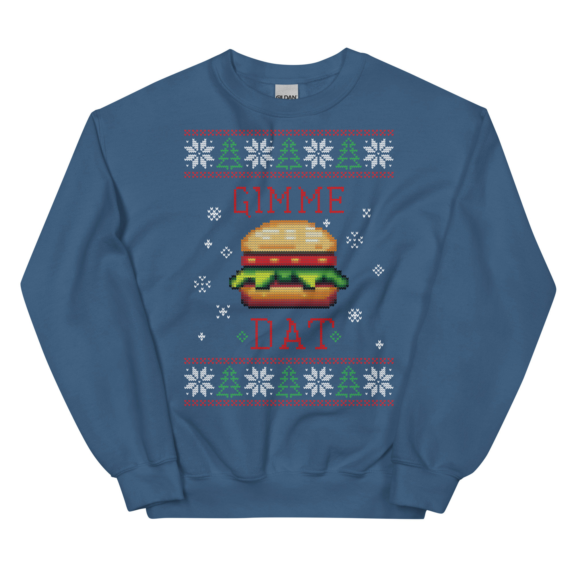 Gimme Dat Burger Christmas Sweatshirt - ITYSL Ugly Xmas Style - Etsy