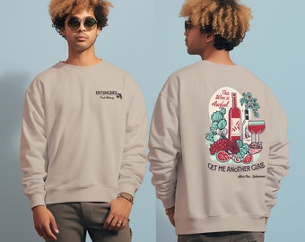 Sudadera Schitts Creek Wine // Moira Rose para Ertlinger&#39;s Fruit Wine Sudadera de 2 caras // Gráficos delanteros y traseros