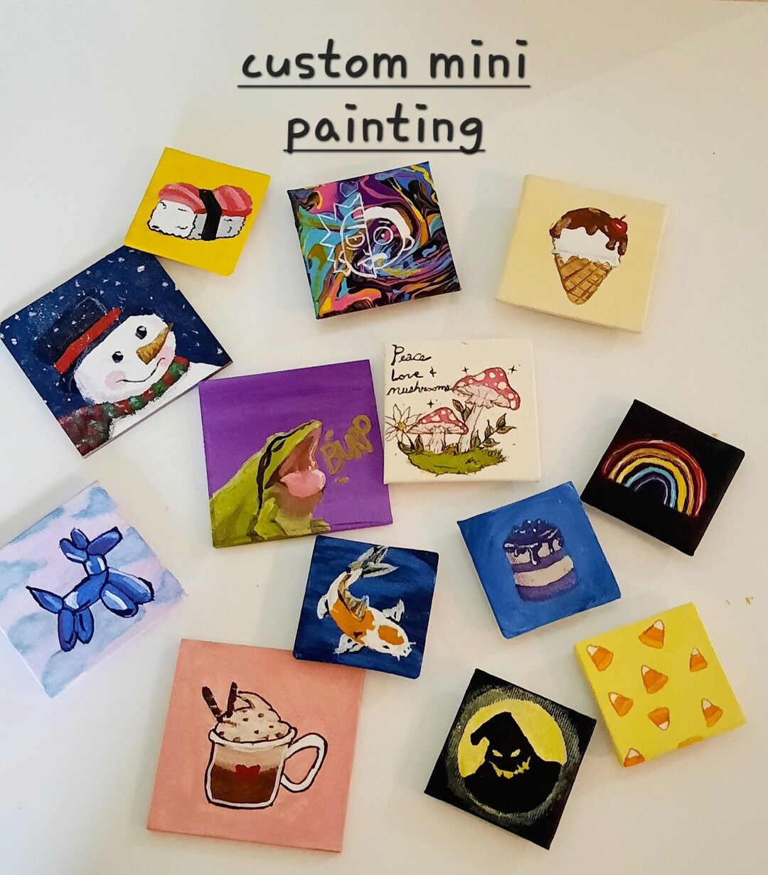 Custom 3x3 Mini Canvas Etsy Custom 3x3 mini canvas etsy