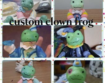 Polymer clay Clown frog