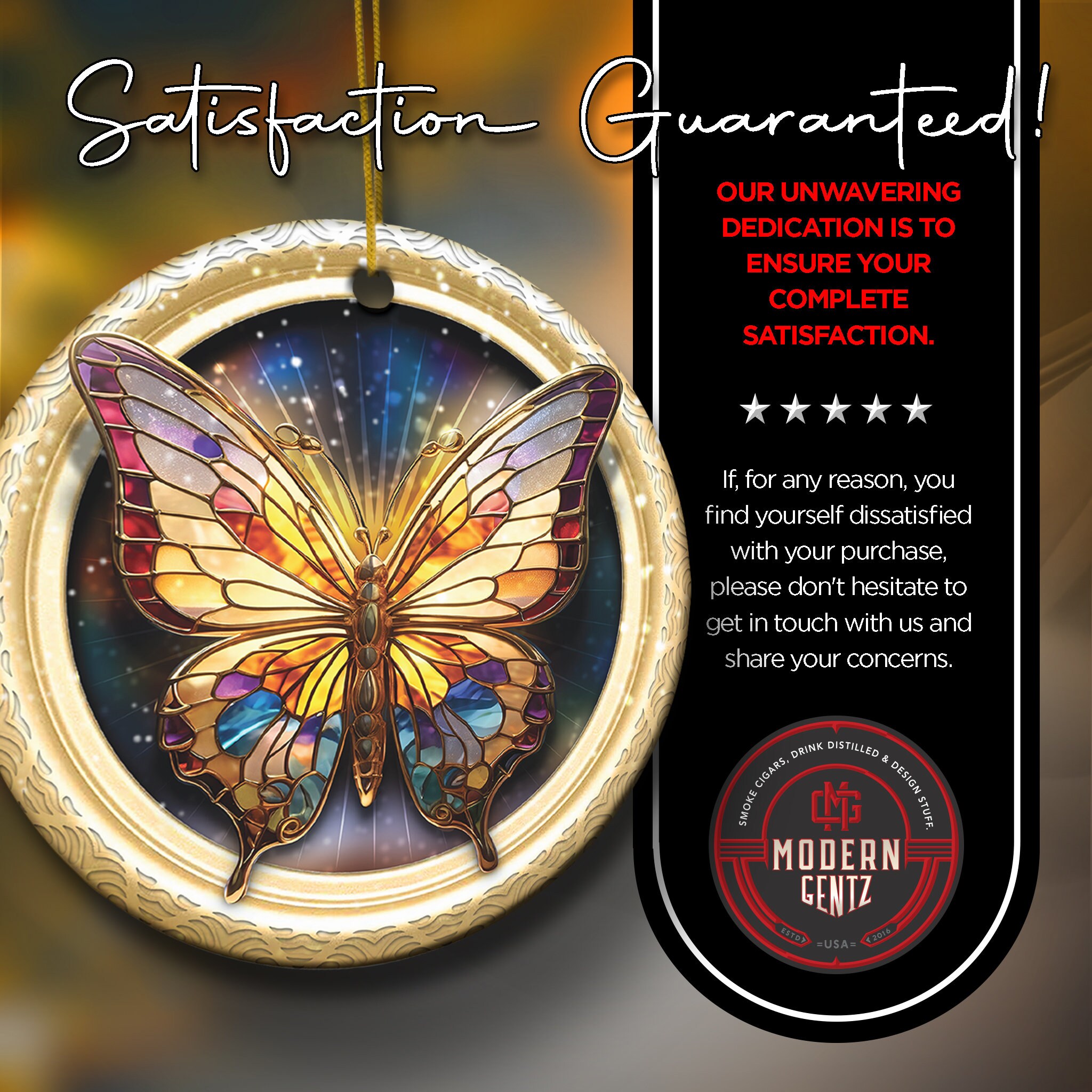 Butterfly Ornament Holiday Gift Idea, 2023 Christmas Ornament, Gift Exchange, Heirloom Gifts