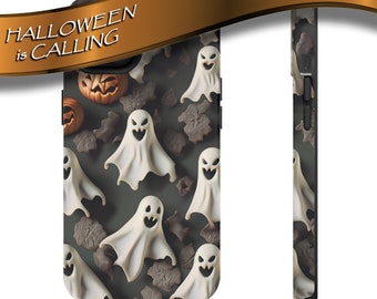 3D Clay Phone Case, Custom Personalized Gift for her, Halloween Aesthetic Tough Phone Cover,  Spooky iPhone 14 13 12 11 Pro Max (15 Soon)