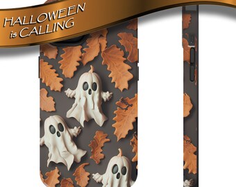 3D Clay Phone Case, Custom Personalized Gift for her, Halloween Aesthetic Tough Phone Cover,  Spooky iPhone 14 13 12 11 Pro Max (15 Soon)