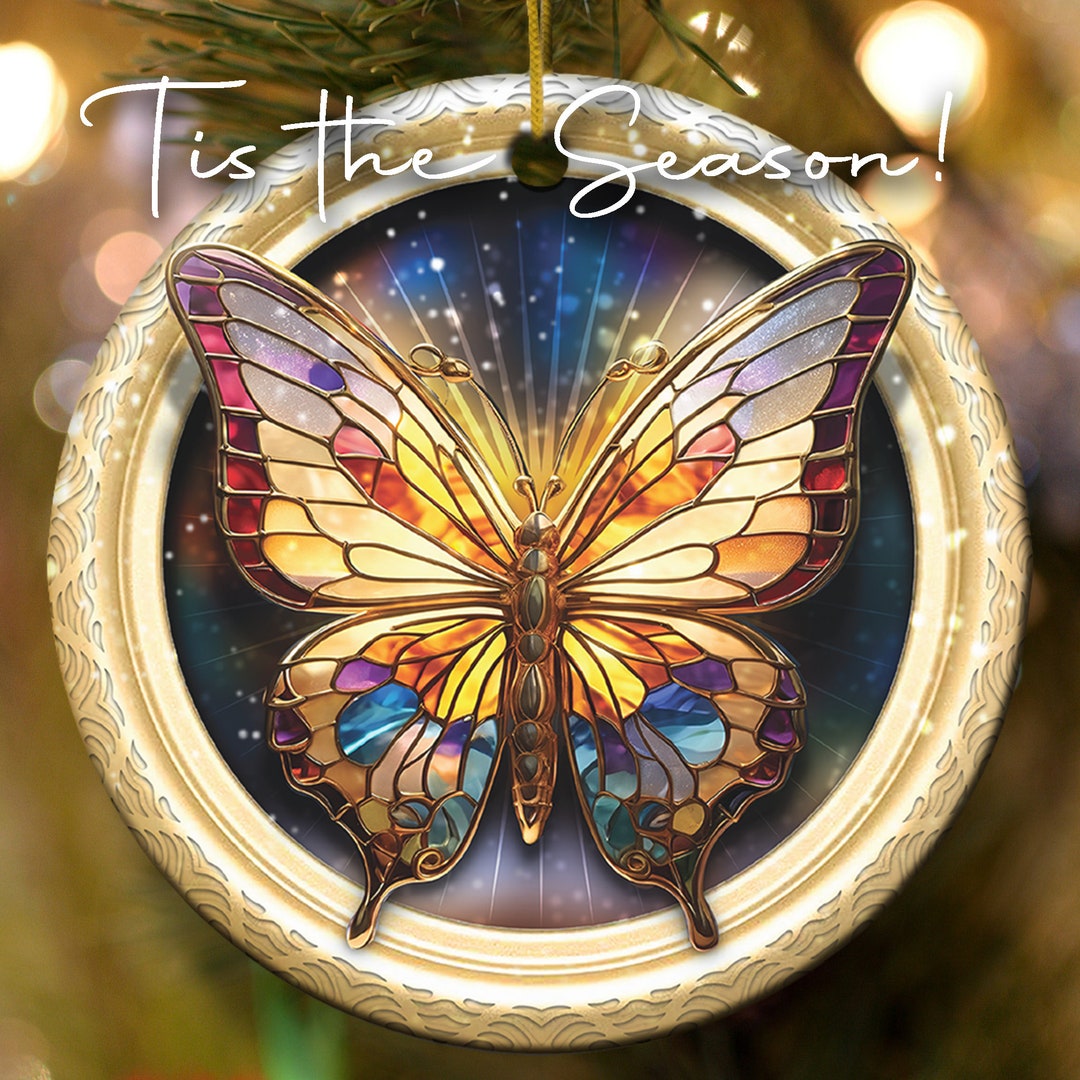 Butterfly Ornament Holiday Gift Idea, 2023 Christmas Ornament, Gift Exchange, Heirloom Gifts