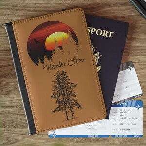 Passport Cover Passport Inhaber Passport Brieftasche Passport Covers Passport Sleeve Internationales Reisegeschenk Wandern oft Camping Wandern im Freien