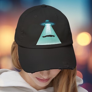 Space Hat UFO Hat Alien Hat Funky Dad Gift Aliens Stay Weird Flying Saucer Strange Space Gift Dad Hat Trucker Hat I Believe Extraterrestrial