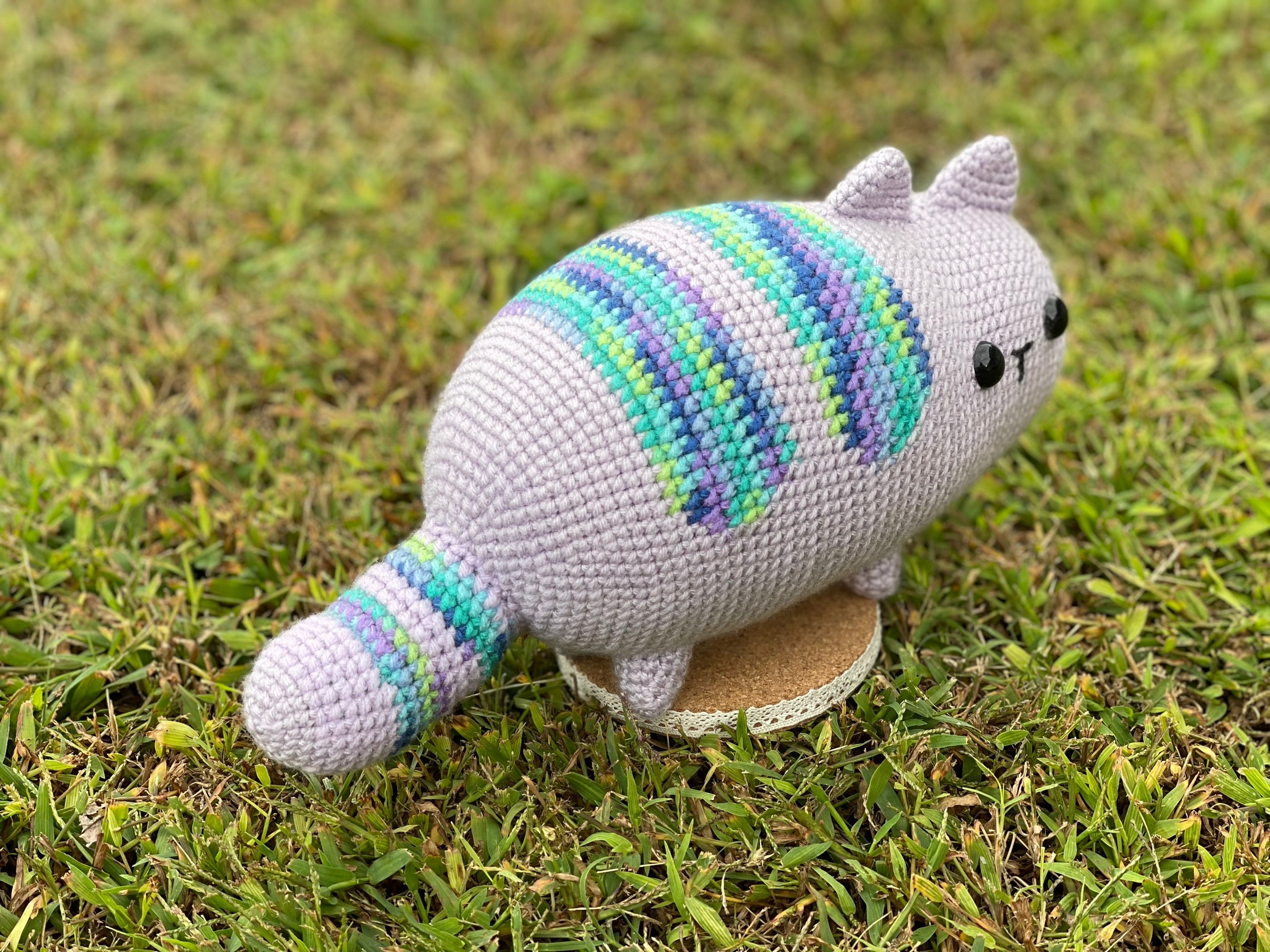 Crochet Pusheen Cat, Crochet Stuffed Chubby Large Cat , Amigurumi Cat
