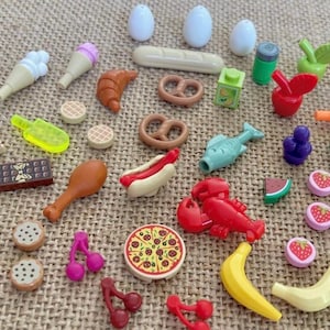 Lego assorted food and drink, 40+ pieces