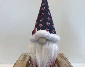 Handmade Patriotic Gnome: Fourth of July Tiered Tray Decor