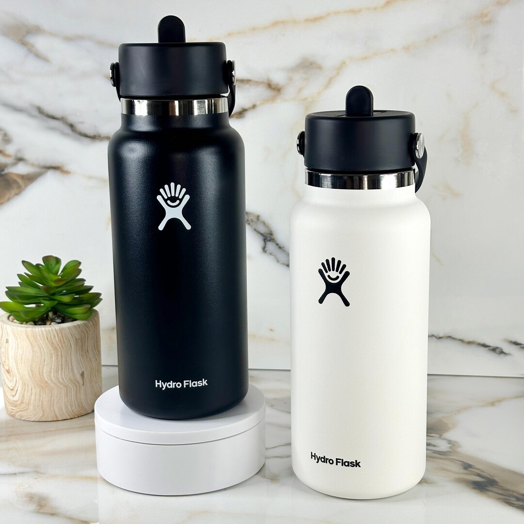 32oz Custom Engraved Hydro Flask Wide Mouth With Flex Straw Cap - Etsy