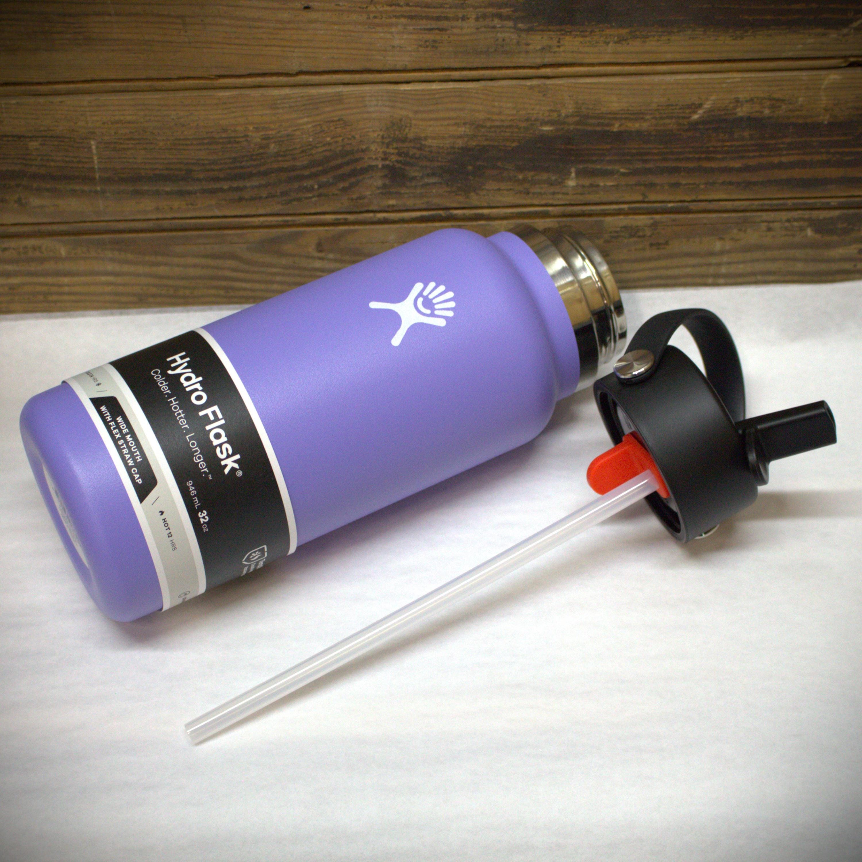 32oz Custom Engraved Hydro Flask Wide Mouth With Flex Straw Cap - Etsy