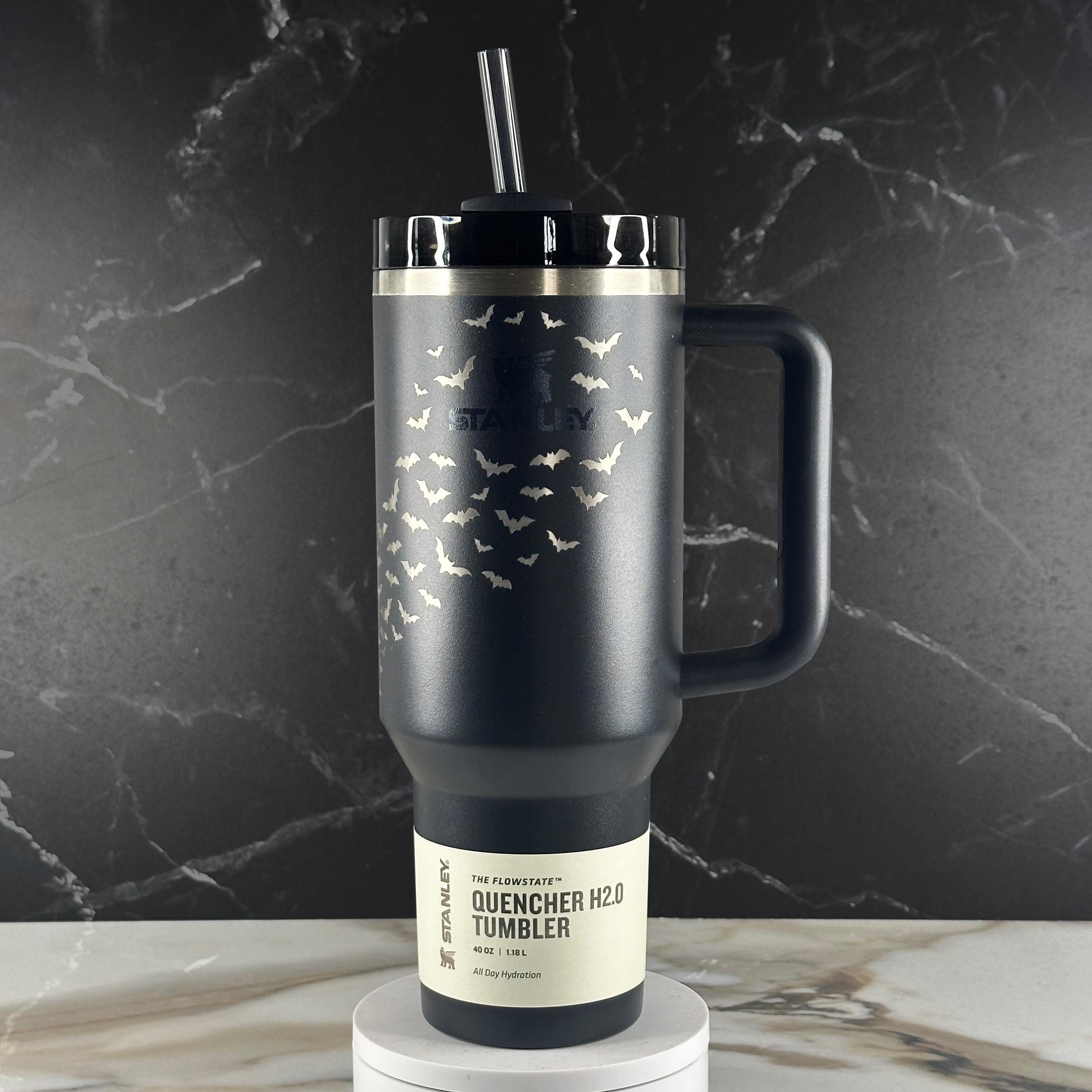 Halloween Black Stanley & Owala Freesip Engraved Tumblers | Spider