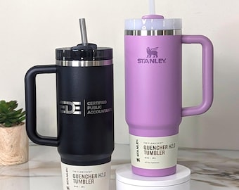 Custom Stanley Engraved 30oz Flowstate Quencher H2.0 Tumbler