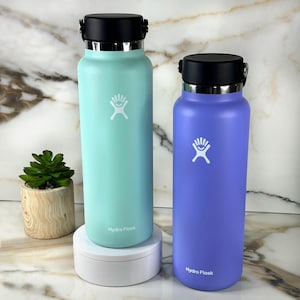 40oz Custom Engraved Hydro Flask Wide Mouth Bottle