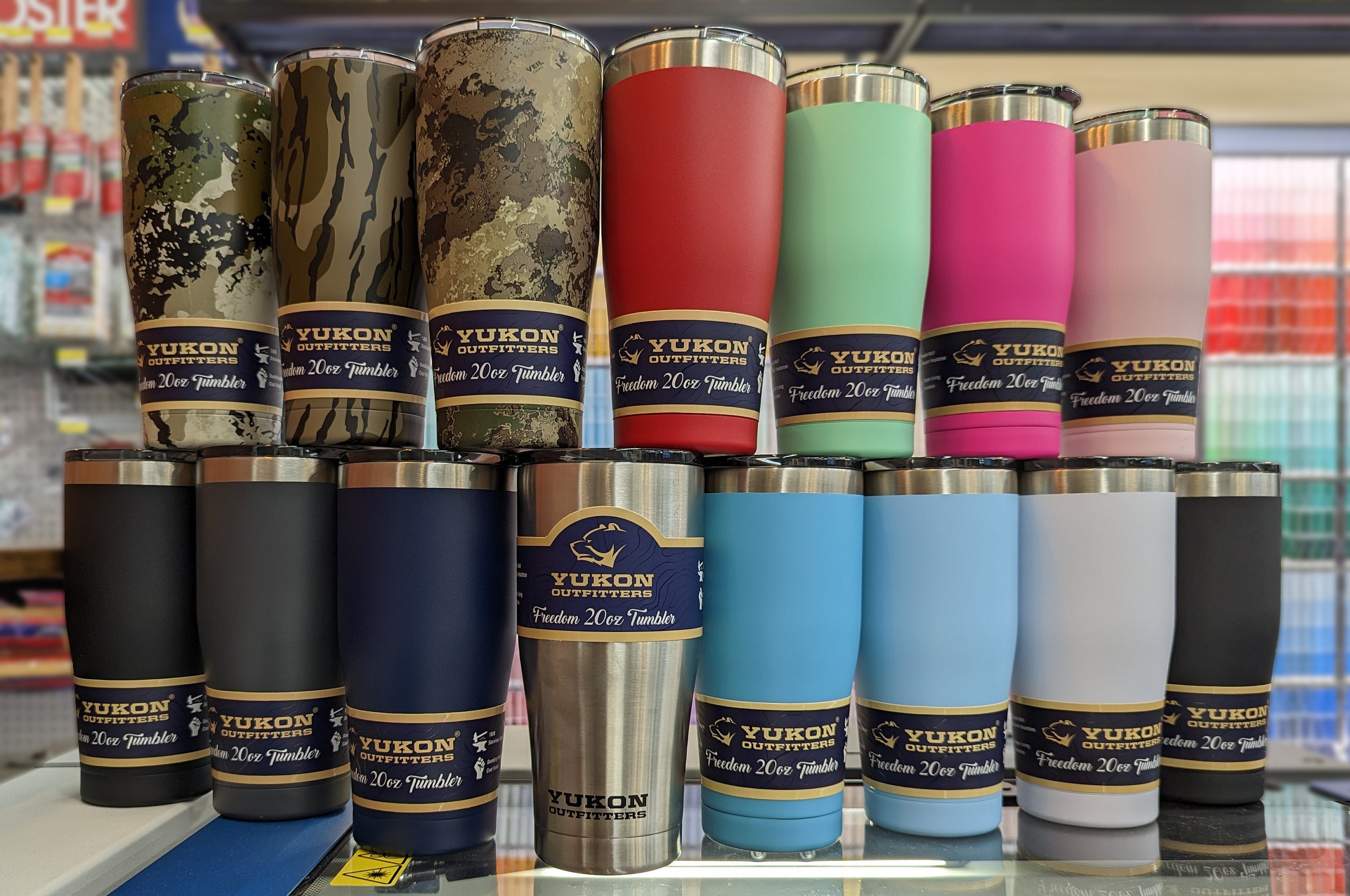 30oz Custom Engraved Yukon Outfitters Freedom Tumbler Bulk Pricing