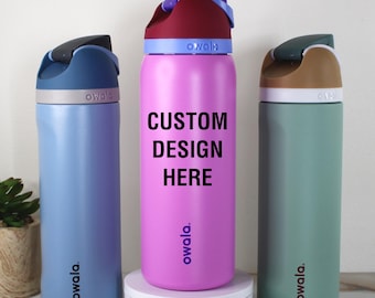 Personalized Owala Free Sip 24oz, 32oz & 40oz, Custom Engraved Water Bottle, Insulated Tumbler, Gift for Him or Her