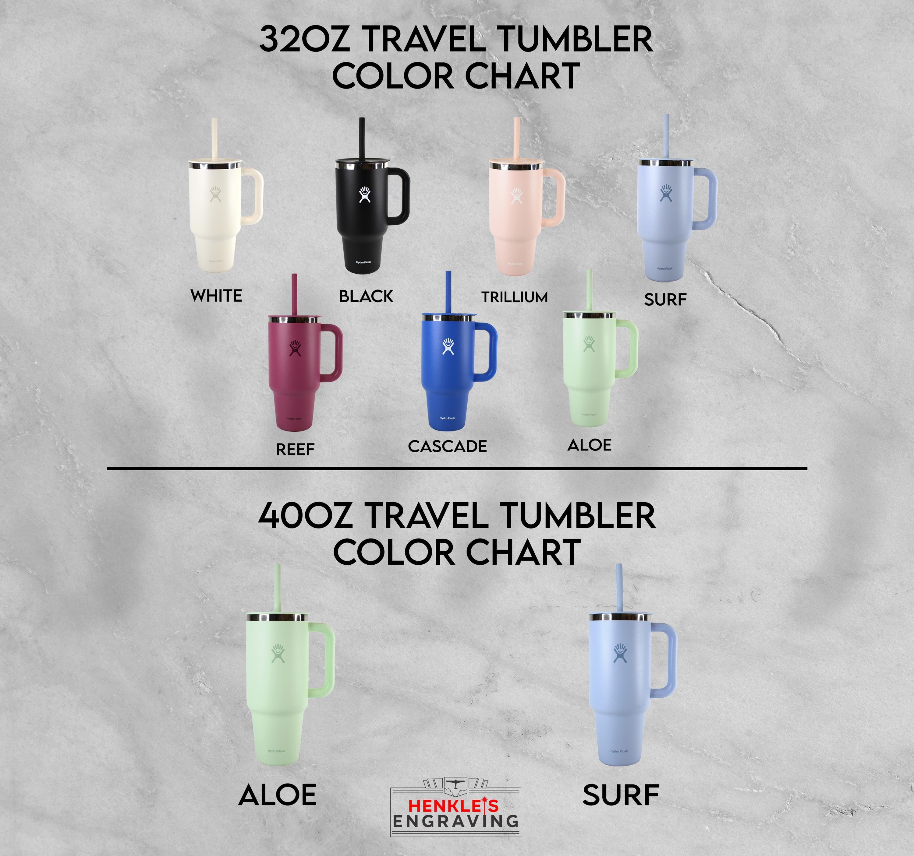 32oz & 40oz Custom Engraved Hydro Flask Travel Tumbler - Etsy