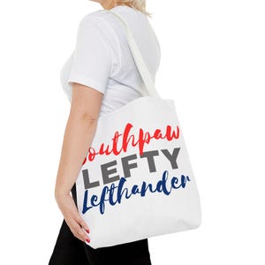 Südpfote Linkshänder Linkshänder Einkaufstasche - Einzigartige Geschenktasche für Linkshänder, Linkshänder Tote, Tragebeutel für besondere Anlässe, Geschenk für Südpfoten