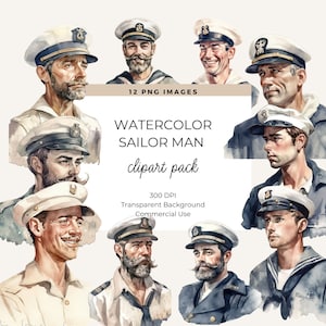 Clipart marin vintage, clipart aquarelle, clipart nautique, usage commercial, téléchargement numérique, agenda numérique, fabrication de cartes, 300 DPI