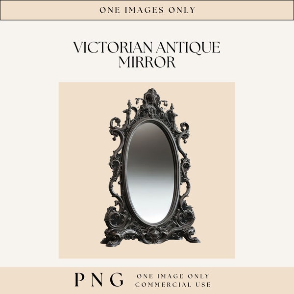 Victorian Antique Mirror, Victorian Clipart, Mirrors Clipart, Victorian Gothic Png, Antique Mirror, Commercial Use, Digital Crafts