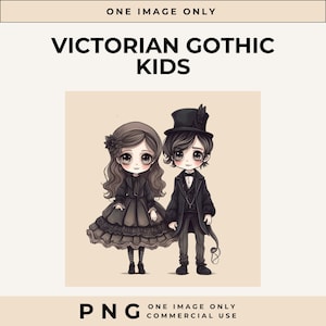 Viktorianische Bruder Schwester Clipart, Junk Journal, Gothic Aquarell Clipart, Papier Handwerk, Scrapbooking, Bester Freund Clipart, Kartenherstellung